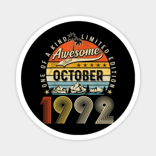 Awesome Since October 1992 Vintage 31st Birthday Magnet